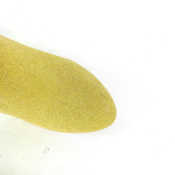 Sparkling Yellow Gold Stretch Boots with Silver Heels - Picture 3 of 4